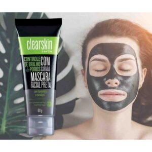 Máscara Facial Preta com Carvão Clearskin Avon - 60 g
