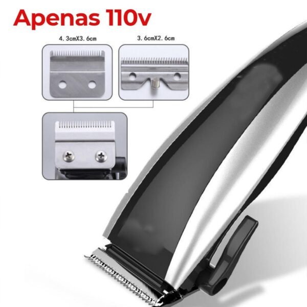 Máquina De Cortar Cabelo Barbeador Aparador Profissional Acabamento Barba 9 Peças Elétrico - Image 2