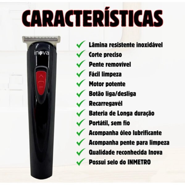Maquina de Barbear Aparar Depilar - INOVA Cabelo Peito Perna Pelos Pezinho - Image 5
