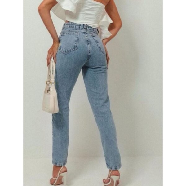 Calça Mom Jeans Feminina Cintura Alta Premium - Image 2