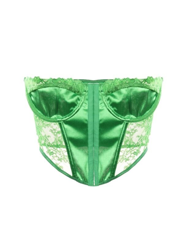 SV Sexy Top tomara que caia feminino de festa, com renda e cetim - Image 5