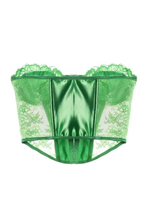 SV Sexy Top tomara que caia feminino de festa, com renda e cetim - Image 6