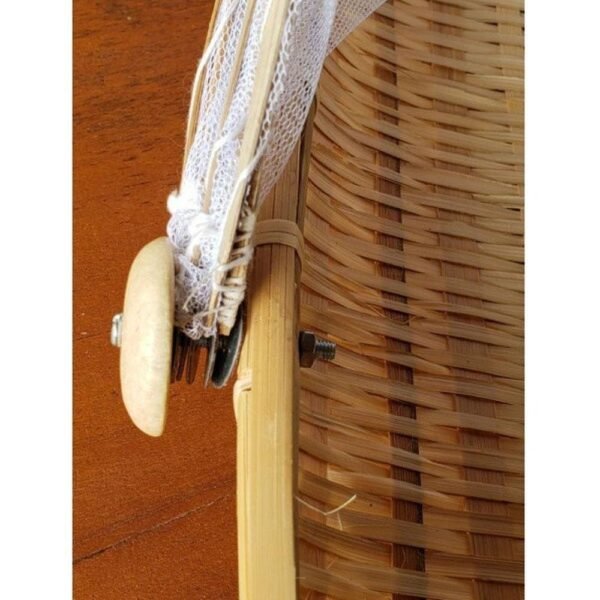 Cesto Porta Pão Bolo Retangular Cobertura Retrátil Rattan - Image 7