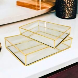 Bandeja Organizadora Multiuso Decorativa Espelhado Retangular