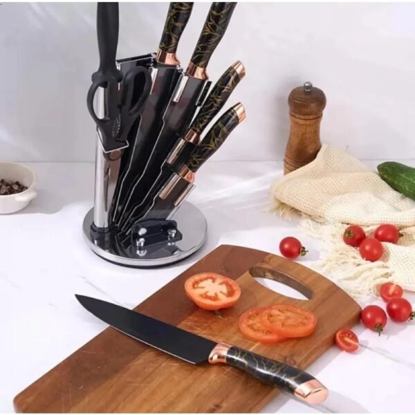 Conjunto de facas de Cozinha de Inox com 8 peças Luxuosas - Image 3