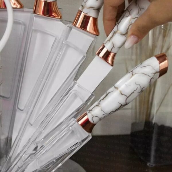 Conjunto de facas de Cozinha de Inox com 8 peças Luxuosas - Image 4
