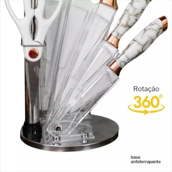 Conjunto de facas de Cozinha de Inox com 8 peças Luxuosas - Image 6