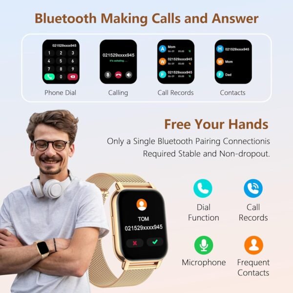 Relógio Smartwatch Feminino(Fazer/Atender Chamada),1.85''Smart Watch - Image 7