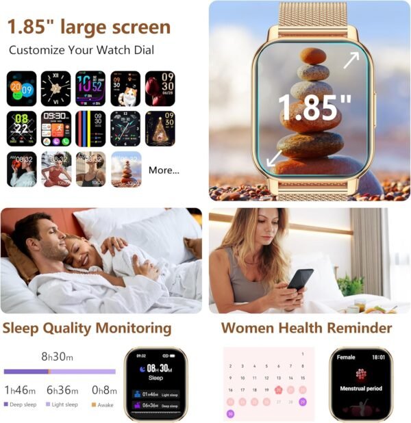 Relógio Smartwatch Feminino(Fazer/Atender Chamada),1.85''Smart Watch - Image 5