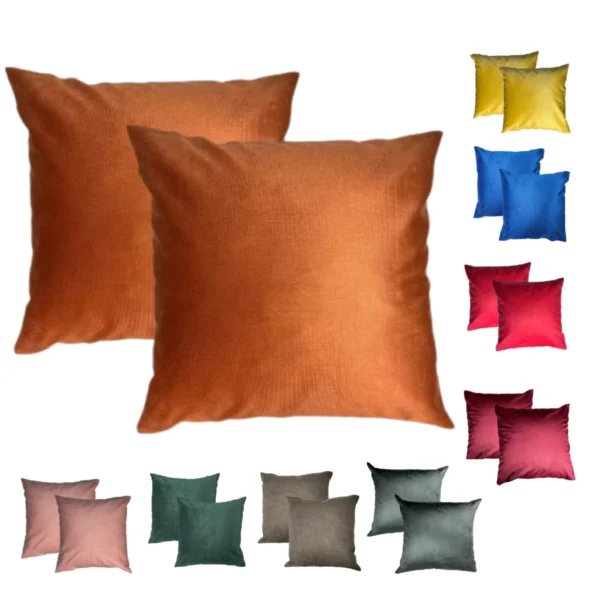 2 Capas Almofada Veludo Suede Liso 45x45cm Decor Decoraçã - Image 2