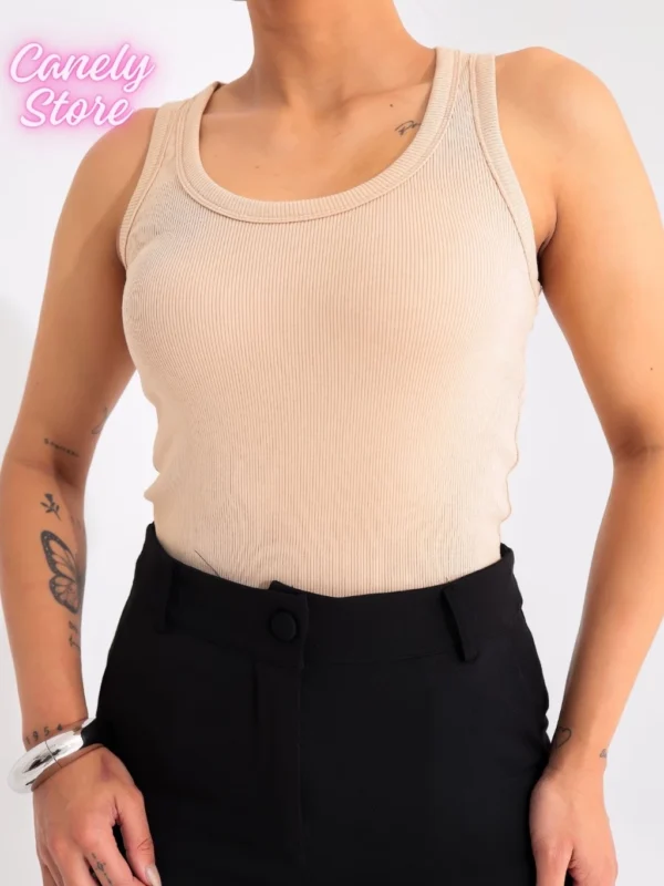Blusa Regata feminina Ribana PREMIUM ALGODÃO canelada