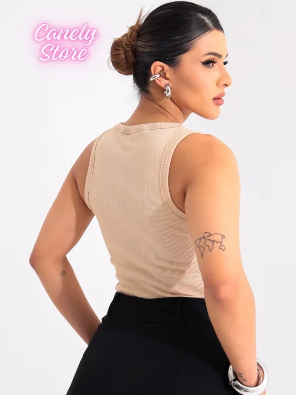 Blusa Regata feminina Ribana PREMIUM ALGODÃO canelada - Image 6