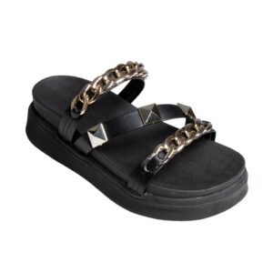 Sandália feminino papete flatform