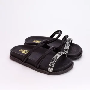 Sandália Papete Birken Infantil Fashion Belinha Preto
