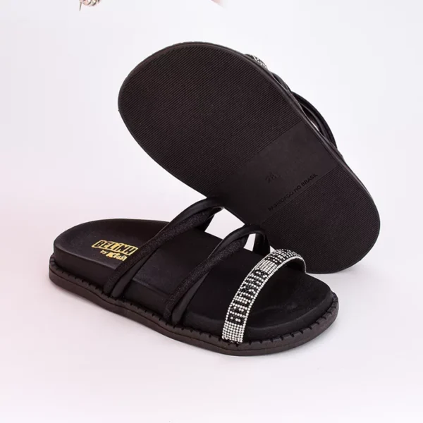 Sandália Papete Birken Infantil Fashion Belinha Preto - Image 6