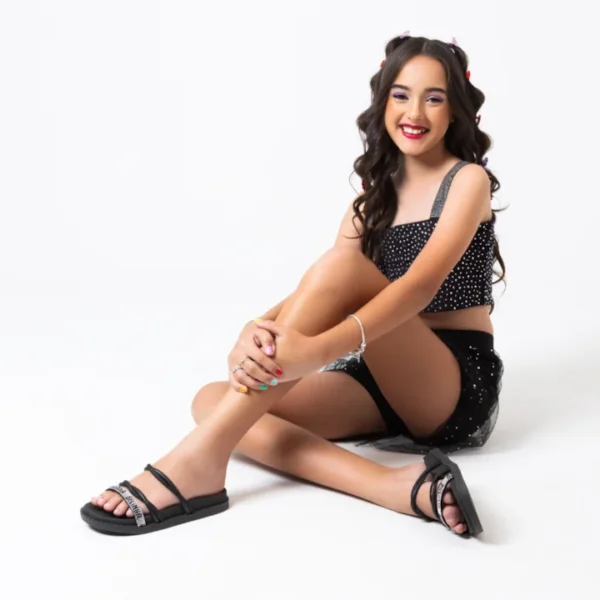 Sandália Papete Birken Infantil Fashion Belinha Preto - Image 7