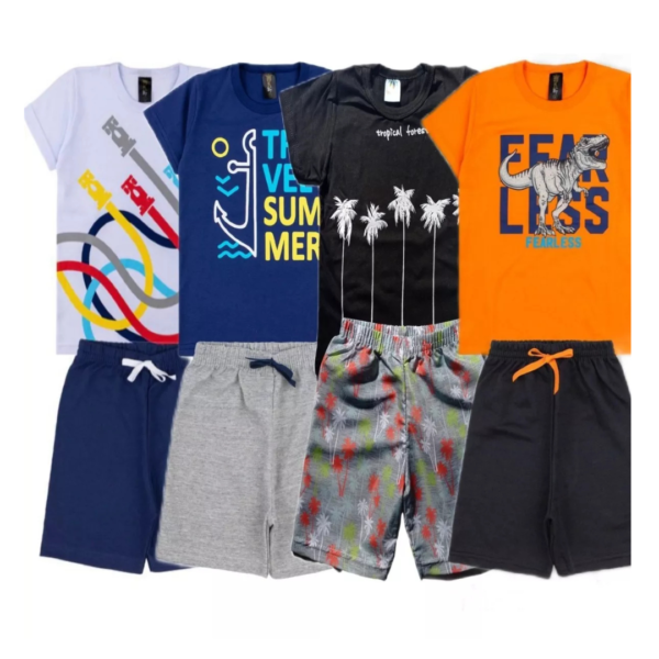Kit 3 Conjunto Infantil Menino Roupa Masculina Atacado - Image 4