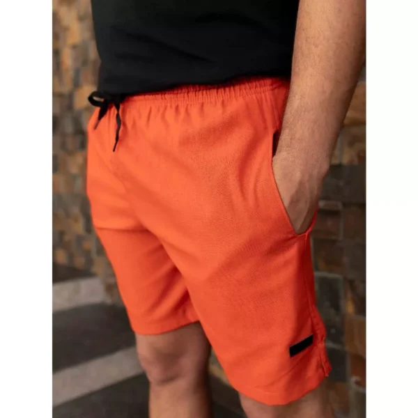 Short Linho Masculino com Bolso Faca Discreto e Elástico na Cintura - Image 5