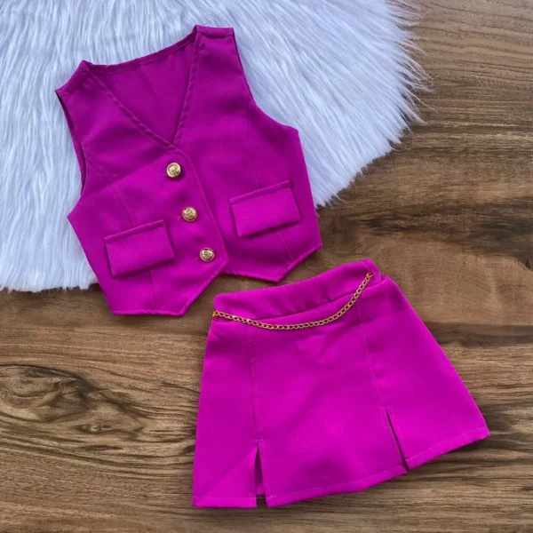 Conjunto Alfaiataria 4 ao 16 Anos Luxo Infantil E Juvenil Menina - Image 6