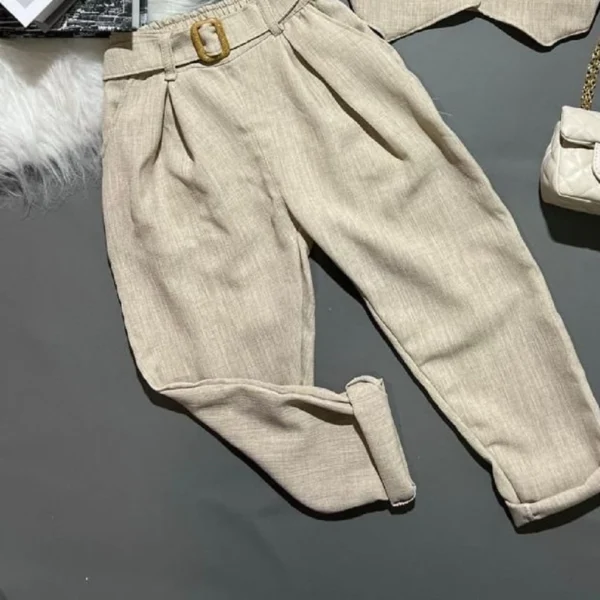Conjunto Calça Colete e Cinto Infantil Menina Blogueirinha - Image 3