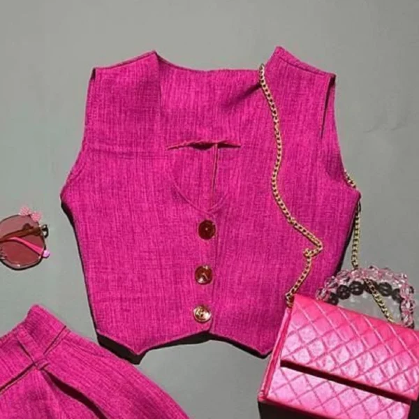 Conjunto Calça Colete e Cinto Infantil Menina Blogueirinha - Image 2