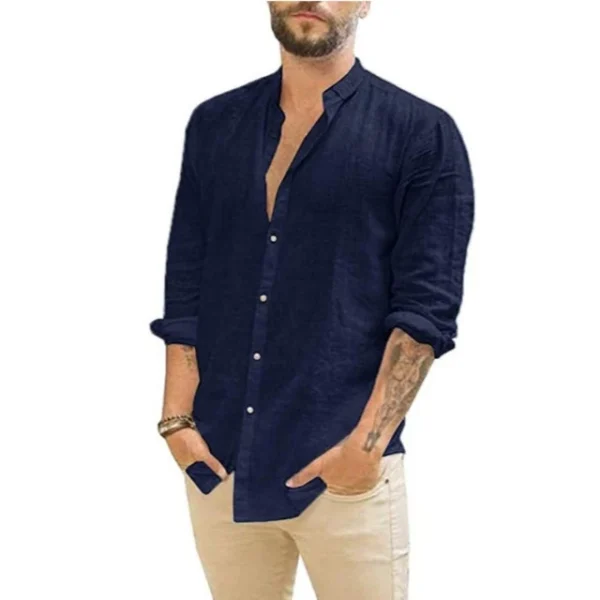 Camisa Linho Manga Longa Masculina Linha Premium - Image 3