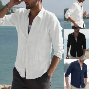 Camisa Linho Manga Longa Masculina Linha Premium