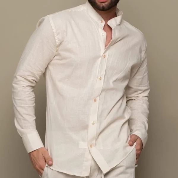 Camisa Linho Manga Longa Masculina Linha Premium - Image 5
