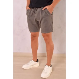 Short Masculino Elástico Mauricinho Sarja Brim