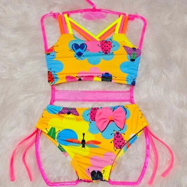 Biquini Infantil Juvenil Estampado Colorido Top + Calcinha Moda - Image 5