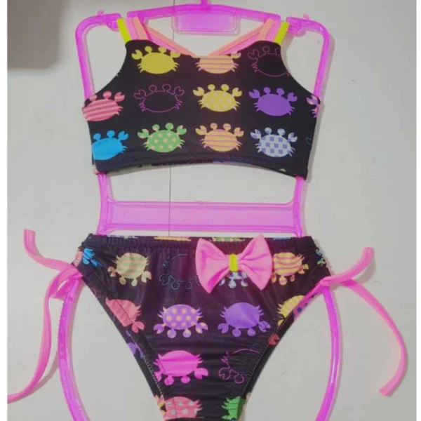 Biquini Infantil Juvenil Estampado Colorido Top + Calcinha Moda - Image 6