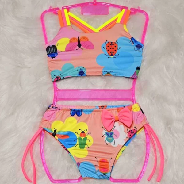 Biquini Infantil Juvenil Estampado Colorido Top + Calcinha Moda - Image 8