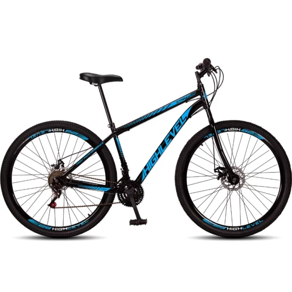 Bicicleta Aro 29 Aço Carbono Highlevel Freios a Disco 21 Vel - Image 7