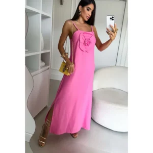 Vestido longo flor
