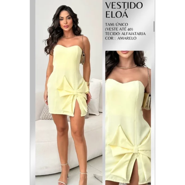 Vestido laço alfaiataria tomara que caia - Image 2