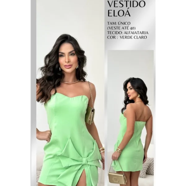 Vestido laço alfaiataria tomara que caia - Image 3