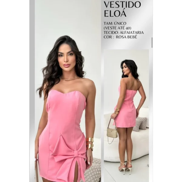 Vestido laço alfaiataria tomara que caia - Image 4