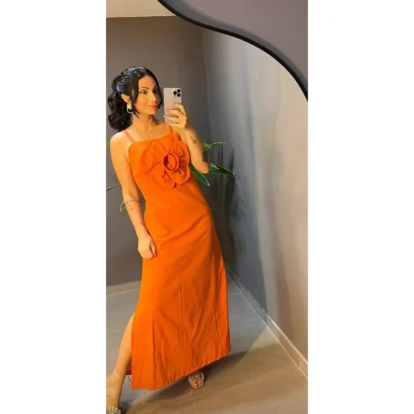 Vestido longo flor - Image 5