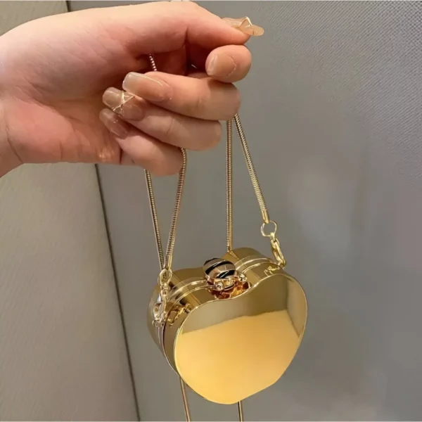 Bolsa Pequena Metálica Espelhada Quadrada Mini Tiracolo Com Espelho - Image 4