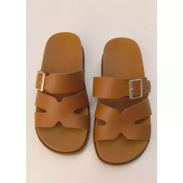 SANDÁLIA FEMININA BIRKEN FLATFORM COM FIVELA