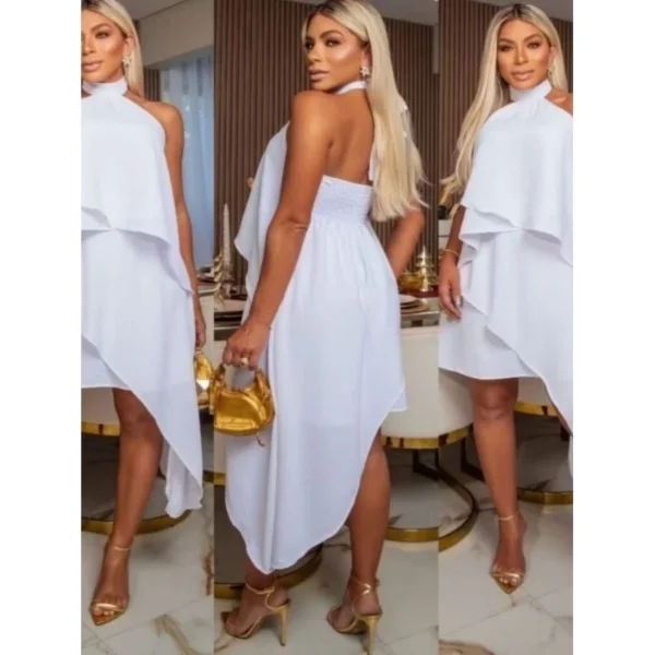 Vestido em camadas gola alta - Image 9