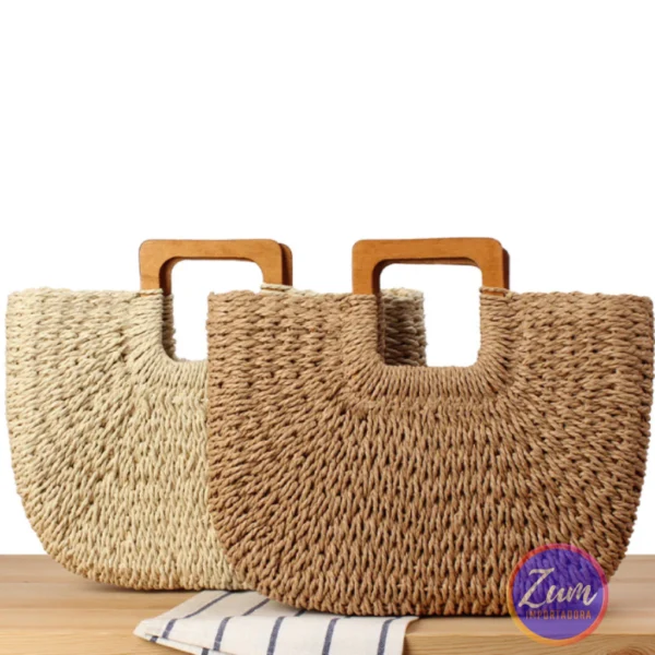 Bolsa Feminina de Palha Grande Bolsa de Praia