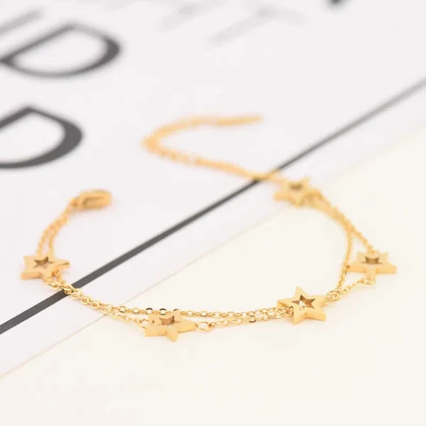 Pulseira Bracelete Semijoias Aço Inoxídável Luxo Moda Brilhante - Image 5