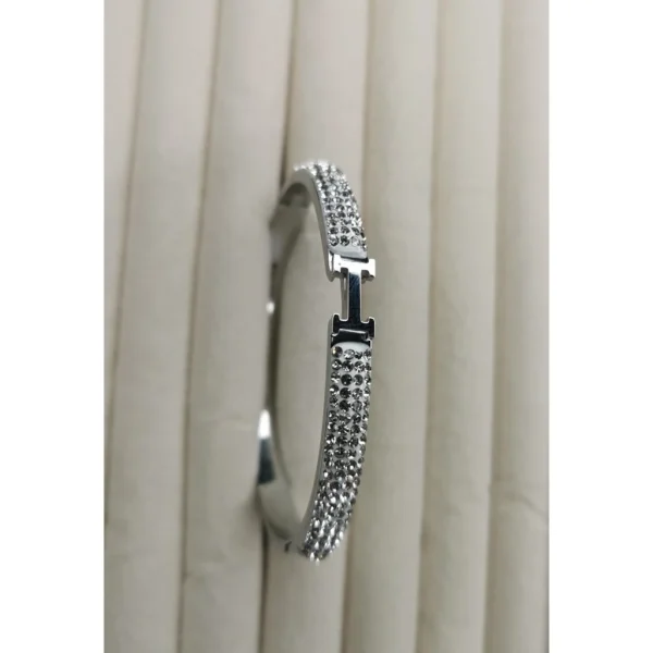 Pulseira Bracelete Semijoias Aço Inoxídável Luxo Moda Brilhante - Image 7