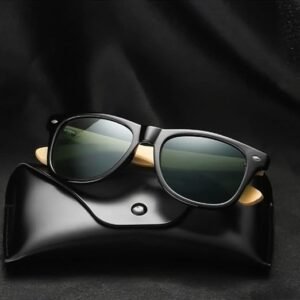 Óculos De Sol Bambu Madeira Masculino Proteção UV400 Original