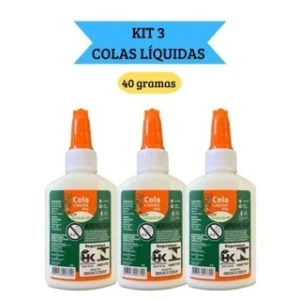 Cola Líquida Branca Escolar 40g com Espátula Escolar
