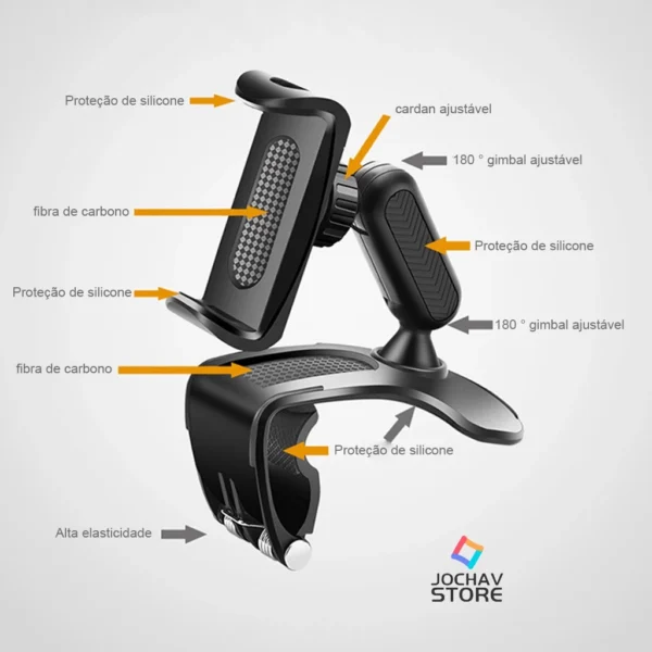 Suporte Para Celular Carro Painel Universal - Image 3