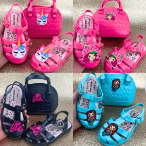 Kit Sandália e Bolsa Menina Blogueira Macia