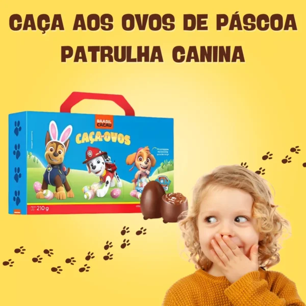 Maleta Patrulha Canina Caça Aos Ovos Brasil Cacau 210g - Image 3