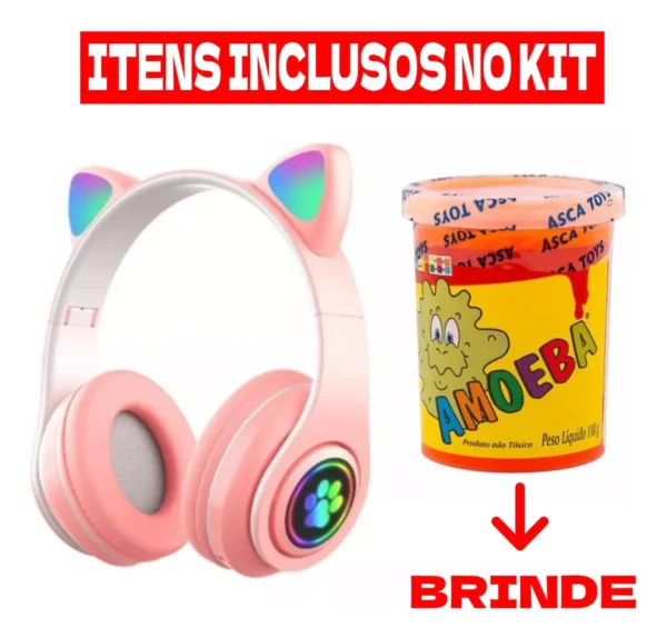 Kit Ovo Da Páscoa Chocolate + Fone De Ouvido Gatinha Bluetot - Image 2